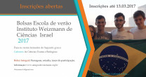 INSTITUTO WEIZMANN DE CIÊNCIAS DE ISRAEL ABRE BOLSAS DE ESTUDOS PARA ALUNOS BRASILEIROS INSTITUTO WEIZMANN DE CIÊNCIAS DE ISRAEL ABRE BOLSAS DE ESTUDOS PARA ALUNOS BRASILEIROS