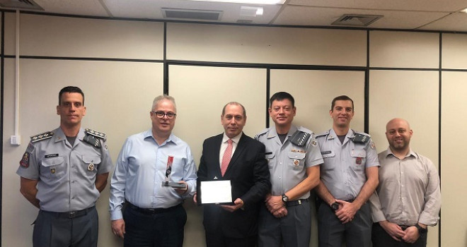 REPRESENTANTES DA PM VISITAM A SEDE DA FISESP REPRESENTANTES DA PM VISITAM A SEDE DA FISESP