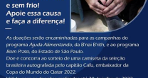 Fazer o bem faz bem: B’nai B’rith de SP,  Sinagoga Beth-El, Unibes e a Cruz Vermelha de SP com o apoio do Shopping Pátio Higienópolis são algumas das entidades que precisam de sua ajuda. Confira aqui os detalhes. Fazer o bem faz bem: B’nai B’rith de SP,  Sinagoga Beth-El, Unibes e a Cruz Vermelha de SP com o apoio do Shopping Pátio Higienópolis são algumas das entidades que precisam de sua ajuda. Confira aqui os detalhes.