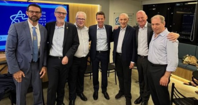 DESCERRAMENTO DA FOTO DE LUIZ KIGNEL MARCA REINAUGURAÇÃO DA NOVA SEDE DA FISESP DESCERRAMENTO DA FOTO DE LUIZ KIGNEL MARCA REINAUGURAÇÃO DA NOVA SEDE DA FISESP