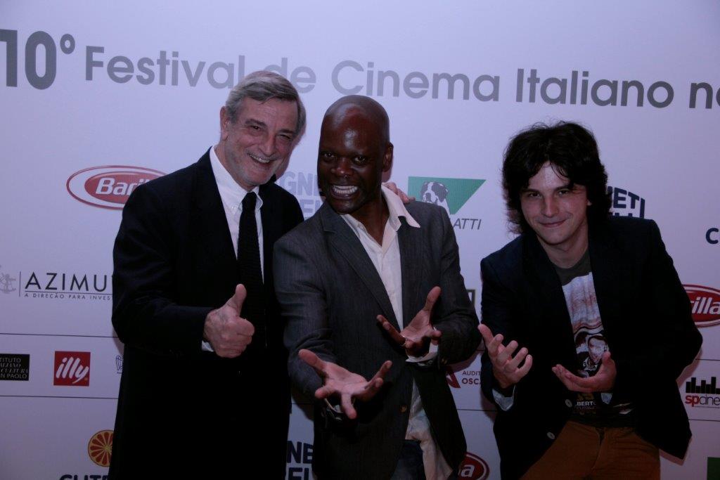 234_viver_4_6_Alessandro Battisti diretor do Festival Italiano Sebastian ator e Alberto de Venezia cineasta italiano